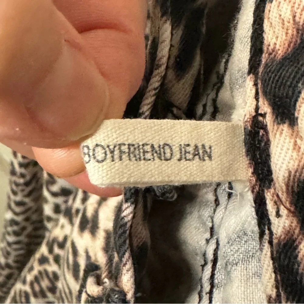 RAG & BONE Boyfriend Jeans Snow Leopard Print Mid-Rise Loose Fit Ankle Denim 27 - Picture 4 of 13